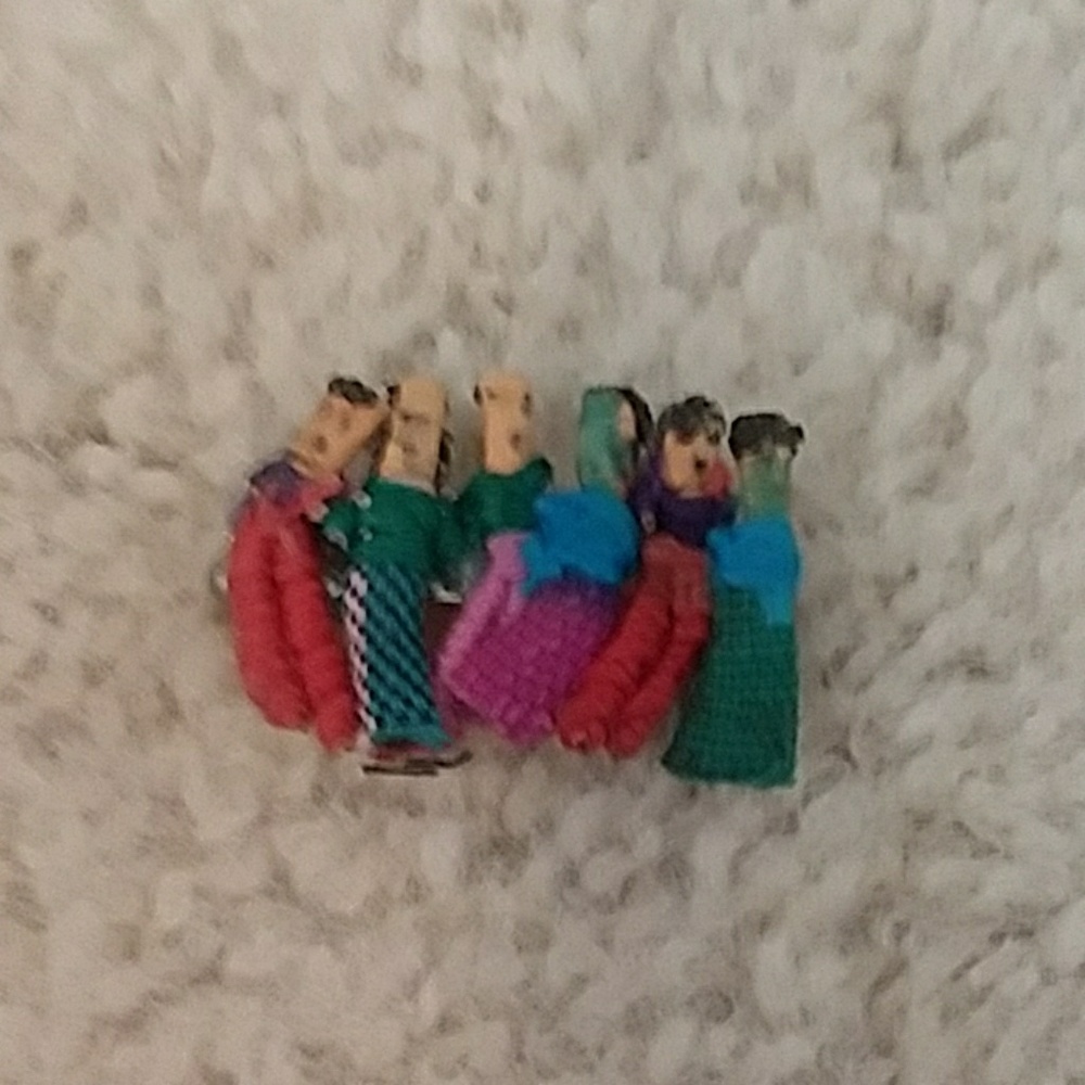 Handmade Vintage WORRY DOLL brooch pin JEWELRY